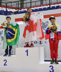 FIDE Pan-American Schools CC, Paraguay<br>U11-Open 1st place: William Bi