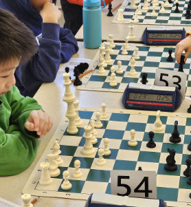 Kids playing 3-dimensional chess at<br><a href="https://www.chesswithmrs.com/">Chess with Mr S</a>'s CYCC Qualifier